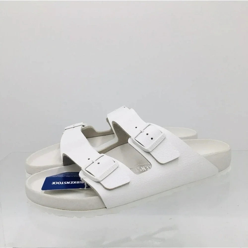 Birkenstock Arizona Exquisite - White Leather- Men's Sandals EU 42 US 9- 9.5 R - Picture 3 of 12